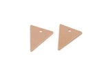Copper Triangle Charm, 24 Raw Copper Triangle Charms With 1 Hole, Findings (13x10x0.80mm) SMP3087