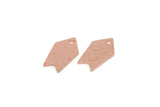Copper Triangle Charm, 12 Raw Copper Tiny Triangle Charms With 1 Hole, Findings (15x9x0.80mm) SMP2918