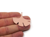 Copper Charm, Raw Copper Ginkgo Leaf Charms With 1 Hole, Findings (20/30/40x0.80mm) SMP2885 SY0406