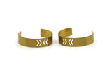 Arrow Chevron Cuff, 2 Raw Brass Arrow Cuff Bracelet With Chevron Blank Bangle Without Holes (15x145x0.80mm) Brc042