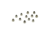 Silver Bead, 250 Antique Silver Plated Brass Spacer Ball Bead, Findings (2.5mm) B0029