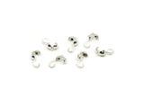 Silver Chain Connector, 100 Silver Tone Brass Ball Chain Connector Clasps (3mm) S229