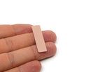 Copper Rectangle Bar, 2 Pieces Raw Copper Rectangle Charms 1 Hole, Necklace Bars, Brass Pendants (40x10x0.80mm) SMP2869