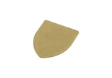 Brass Stamping Blank, Raw Brass Shield Shape Stamping Blanks, Findings (30x25x0.80mm) SMP3289