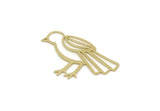 Brass Bird Charm, Raw Brass Bird Shaped Charms, Findings (35x22x0.60mm) SMP3234