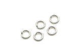 7mm Jump Ring, 50 Antique Silver Plated Brass Round Jump Ring, Connectors Findings (7x1.2mm) A0358 A0330