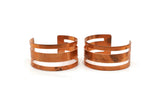 Copper Cuff Bracelet - Raw Copper Cuff Bracelet Bangles (30x156x1mm) Brc089