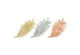 Leaf Charm, Raw Brass/Stainless Steel/Raw Copper Branch Charms With 1 Loop, Charm Pendants, Findings (62x27mm) SMP3355