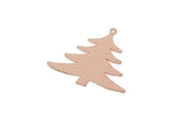 Copper Tree Charm, Raw Copper Tree Charms With 1 Loop, Pendant, Findings (30x31x0.80mm) SMP3352