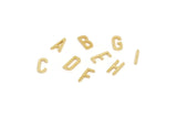 Brass Alphabet Charm, Raw Brass Whole Letters, Personalized Initials, Letter Findings SMP2740