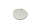 Steel D Shaped Charm, 24 Stainless Steel D Shaped Charms With 1 Hole, Earrings, Findings (13x15x0.80mm) SMP3165