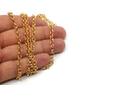 Gold Rolo Chain, Gold Plated Brass Rolo Belcher Chain, Link Chain (5mm) BS 1019