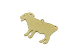 Brass Goat Charm, 8 Raw Brass Goat Charms With 1 Loop, For Jewelry Making (20x30x0.60mm) SMP3099