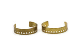 Brass Bracelet, Raw Brass Triangle Textured Bracelet Bangle (15x152x1mm) V008