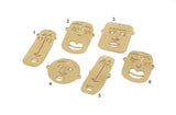 Brass Face Charm, Raw Brass Face Charms, Earring Findings, For Jewelry Making SMP2858