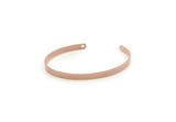 Copper Bangle, Raw Copper Adjustable Bracelet Cuff With 2 Holes (145x4x0.80mm) SMP3253