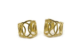 Brass Round Ring, 2 Raw Brass Adjustable Rings N0079
