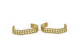 Brass Chevron Cuff, Raw Brass Chevron Bracelet Blank Bangle (12x145x0.8mm) T105