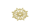 Brass Star Charm, Raw Brass Eight-Pointed Star Shaped Charms, Pendants, Findings, Customized Jewelry (31x29x0.60mm) SMP3222