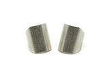 Silver Knuckle Ring, 2 Antique Silver Plated Brass Adjustable Ring Setting - 19mm Bs-1304 H0448