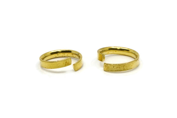 Brass Adjustable Ring - 10 Raw Brass Adjustable Rings (15mm) Mn61