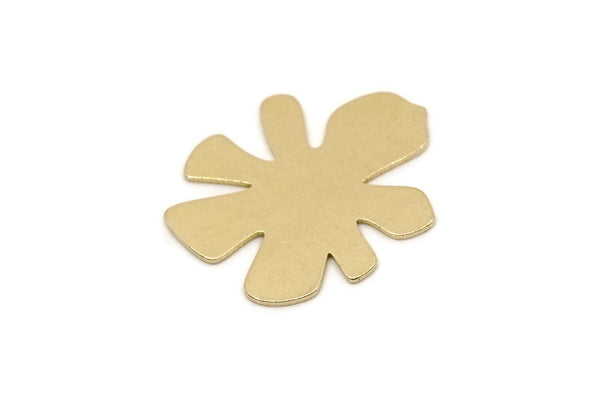 Brass Irregular Blank, 8 Raw Brass Irregular Shaped Blanks, Findings (19x17x0.60mm) SMP2775
