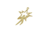 Brass Star Charm, Raw Brass Star Man Charms With 1 Loop, Charm Earrings, Customized Jewelries (30x17x0.60mm) SMP3210