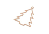 Copper Tree Charm, Raw Copper Tree Charms With 1 Loop, Pendant, Findings (30x23x0.80mm) SMP3351