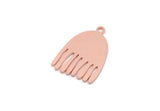 Copper Irregular Charm, 6 Raw Copper Irregular Shaped Charms With 1 Loop, Findings (19x14x0.80mm) SMP3013