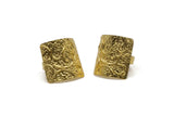 Brass Ethnic Ring, Raw Brass Textured Adjustable Ethnic Rings E252