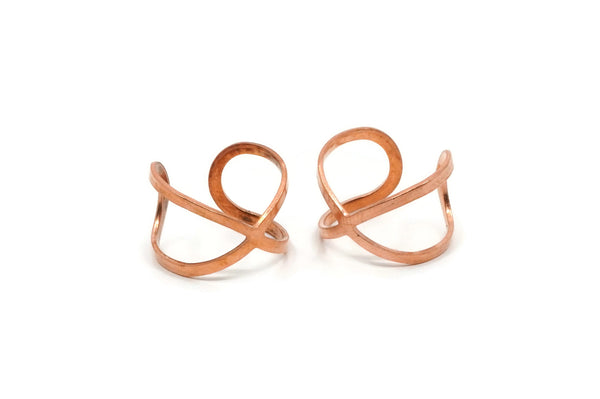 Copper Infinity Ring - 5 Copper Adjustable Infinite Ring Settings - 16-17mm / 23 Gauge Mn88