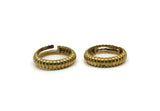 Brass Adjustable Ring, 3 Raw Brass Adjustable Rings (17mm) SY0127