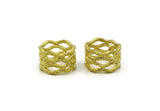 Brass Bohemian Ring, Raw Brass Wavy Shaped Ring N0097