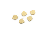 Brass D Shape Blank, 50 Raw Brass Tiny D Shape Blanks, Blank For Stud, Findings (5x5x1mm) SY0374