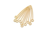 Gold Fringed Charm, 2 Gold Plated Brass Fringe Shaped Charms With 1 Hole (44x32x0.80mm) SMP0362 A0479