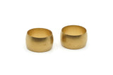 Smooth Band Rings - 4 Raw Brass Smooth Band Wide Ring Settings (21x11.5mm) Mn55