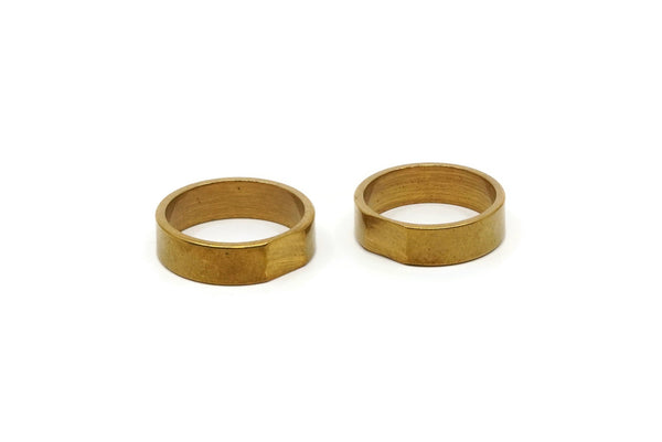 Brass Ring Setting - 5 Raw Brass Ring Settings (22mm) Mn57