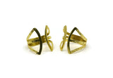 Brass Ring, 2 Raw Brass Adjustable Ring N0218