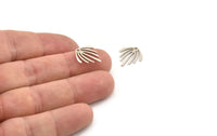 Silver Fringed Charm, 24 Antique Silver Plated Brass Fringed Charms With 1 Hole (15x14x0.60mm) A3193 H0943