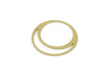 Brass Moon Charm, Raw Brass Round Shaped Charms, Geometric Findings, Customized Jewelries (28x0.80mm) SMP3207