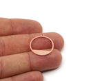 Copper Round Charm, 2 Pieces Raw Copper Round Charms With 1 Loop, Findings (23x21x0.80mm) SMP2851