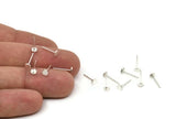 Silver Hexagon Earring, 12 925 Silver Hexagon Stud Earrings (4x0.70mm) P026