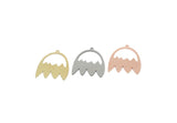 Custom Jellyfish Charms for Jewelry Making, Personalized Brass, Copper, Stainless Steel Ocean Pendant With 1 Loop (27x24mm) SMP3139