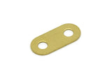 Brass Oval Connector, 6 Raw Brass Blank Connectors (27x12x0.80mm) D136--n0665