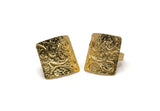 Gold Ethnic Ring, Gold Plated Brass Textured Adjustable Ethnic Rings E252 Q0510