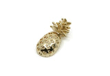 Gold Pineapple Pendant, 3 Gold Plated Brass Pineapple Pendants (20x9x4.3mm) N0255 Q0049