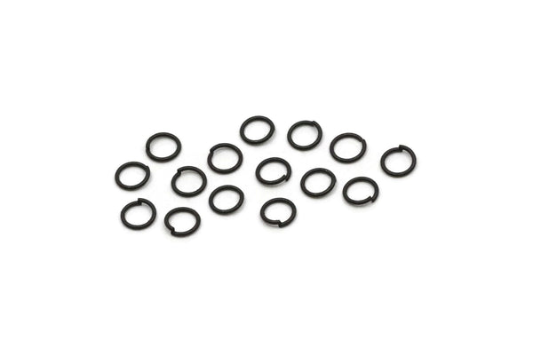 4mm Jump Ring - 250 Oxidized Black Brass Jump Ring, Findings (4x0.50mm) A0112
