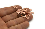 Copper Moon Blank, 250 Raw Copper, Crescent Moon, Copper Blanks (8x5x0.80mm) M01612