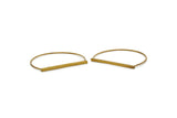 Brass Wire Bracelet, 2 Raw Brass Wire Bracelet Bangle, Cuffs BRC169