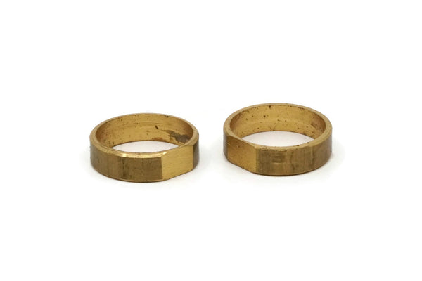 Brass Setting - 5 Raw Brass Ring Settings (22mm) Mn48